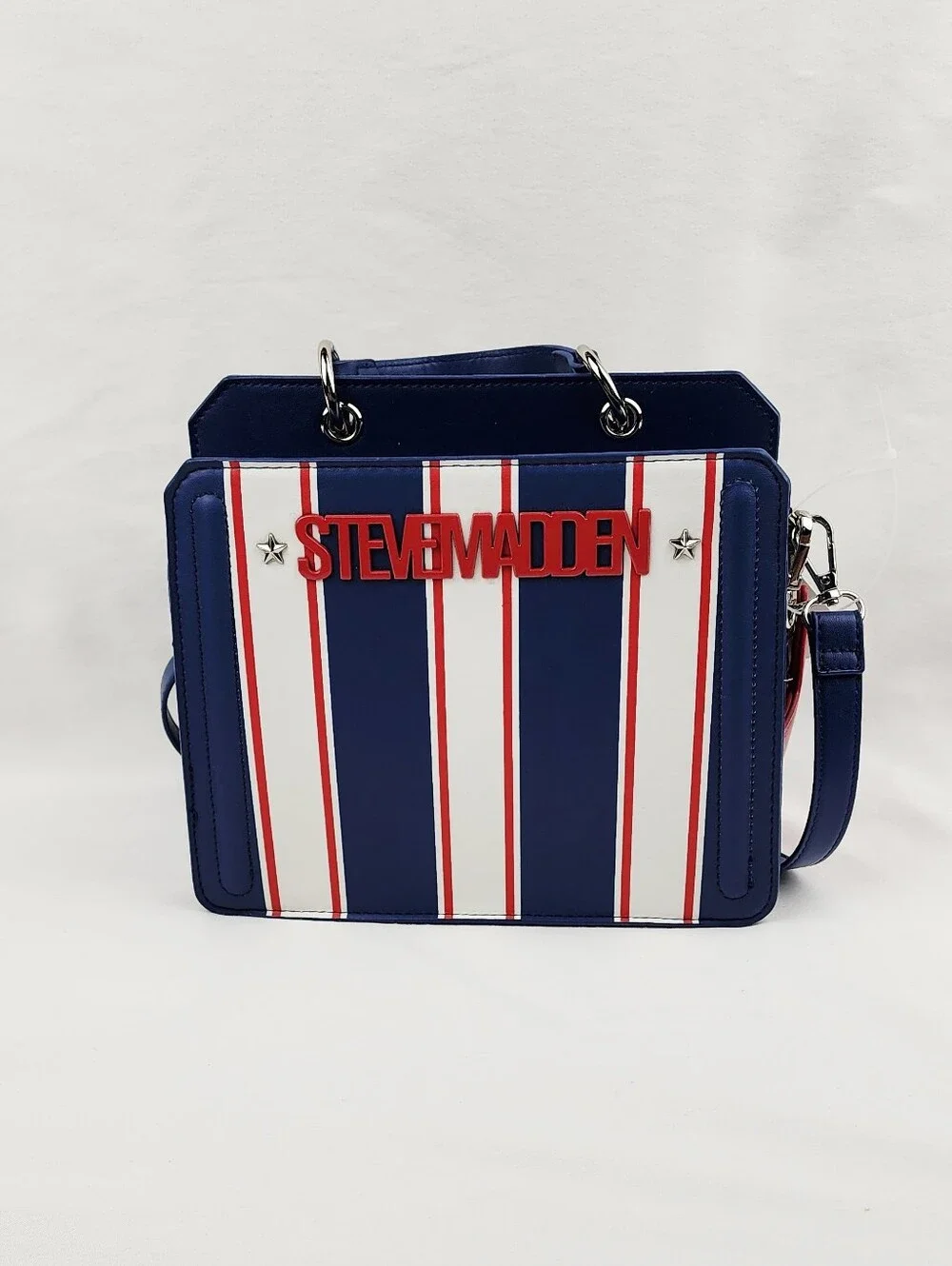 Steve Madden Bevlynn Stripe Satchel Handbag